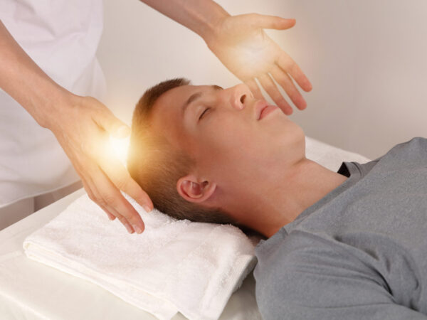 Energy healing treatment , alternative medicine, holistic care, healing hands concept.
